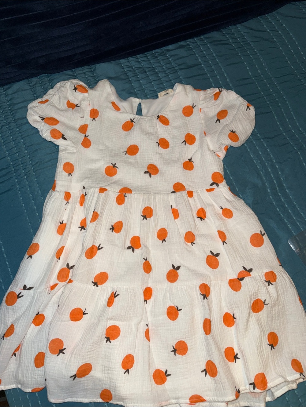 Hayden White Dress with Orange Fruit Print
